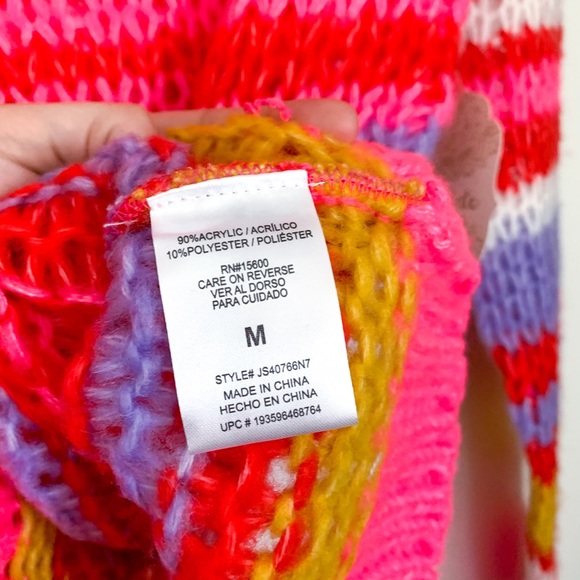 Altar’d State Pink Striped Sweater - Picture 4 of 7